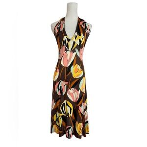 M by Missoni Women’s Halter Floral Printed V Neck Dress